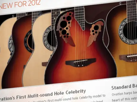 New Ovation Models for 2012