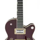 G6659TFM Players Edition Broadkaster® Jr. Center Block Single-Cut with String-Thru Bigsby®, USA Full`Tron™ Pickups, Tiger Flame Maple, Dark Cherry Stain